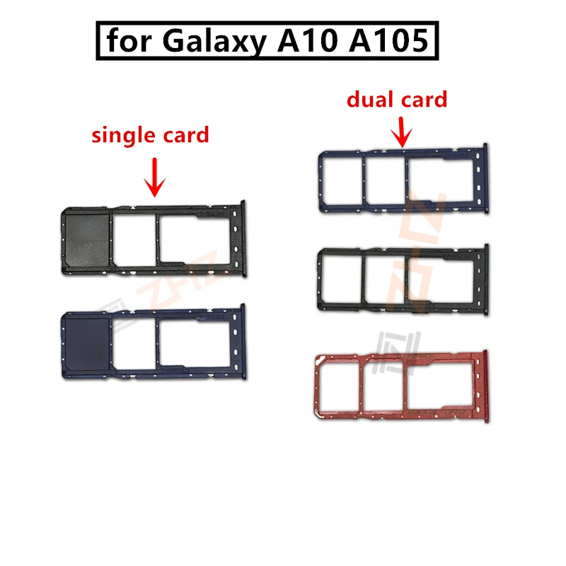 Для Samsung a10 a105 держатель лотка для SIM карты Micro SD слот адаптер Замена Ремонт