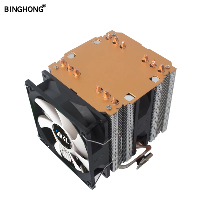 Радиатор для процессора чисто copper6 с тепловой трубкой двумя башнями Pwm 90 мм тихий