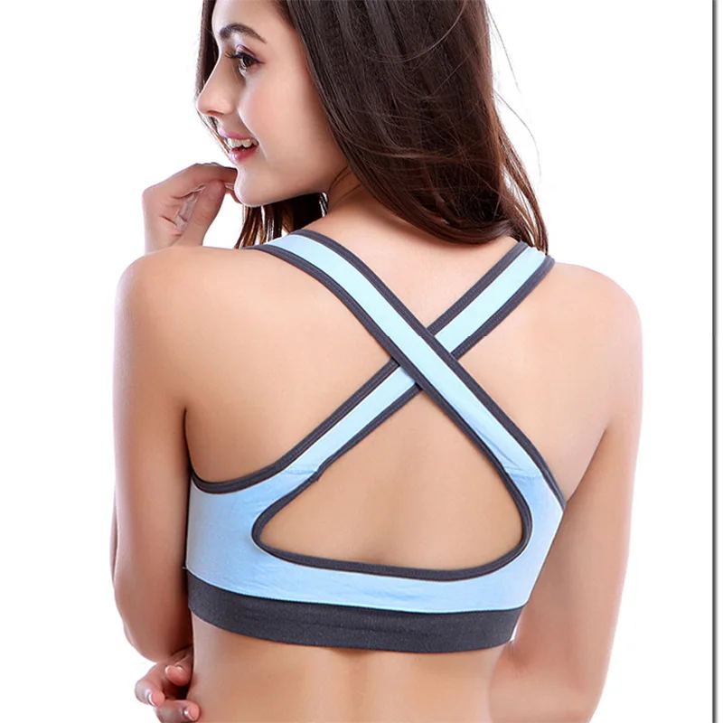 

Women Sports Bra Underwear Shockproof Breathable Cross Back for Running Yoga Fitness ALS88