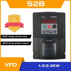 Инвертор VFD ZW-S2B, серийный, 220 кВткВт, однофазный вход в, трехфазный двигатель с кабелем 2 м и внешней панелью