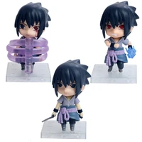 na q version 21th generation 10cm uh sasuke figure pvc action model toy figure doll 3pcslot