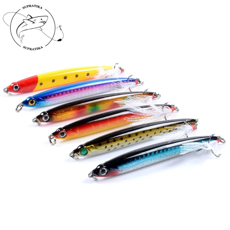 Приманка для морской рыбалки 6 шт./компл. 10 см/14 4 г искусственный Тонущий Карандаш