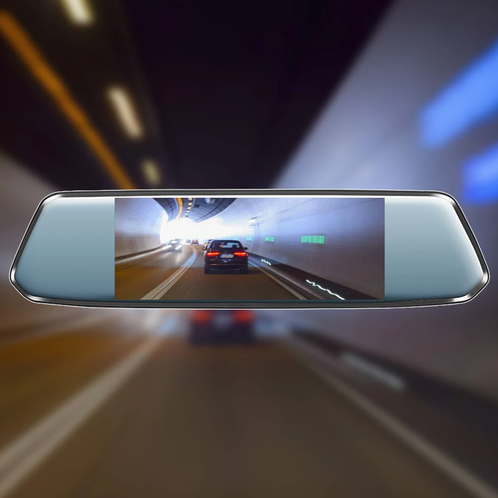 1080P 7 дюймов широкоугольная двойная Автомобильная камера Dash Cam Автомобильный видеорегистратор заднее зеркало рекордер машина, автомобиль резервная камера заднего вида A20