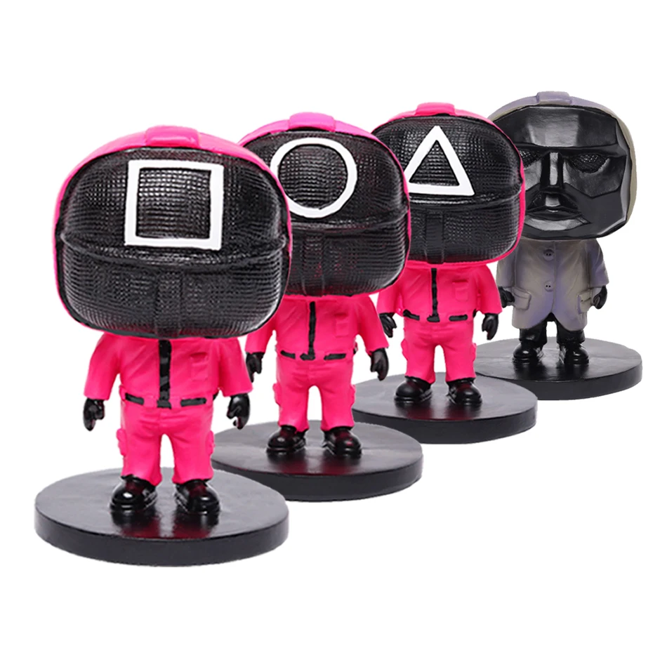 

Anime Squid Game 12CM Toy Kawaii Peluche Anime Figure Filling Dolls Korean Games Cartoon Character Toys Children's Gifts