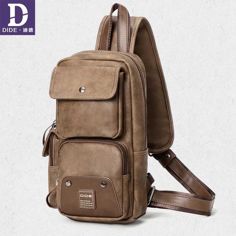 DIDE High Quality luxury brand shoulder messenger bag for male Casual Chest Bag Men 9.7 inch Multi-pocket Port | Багаж и сумки