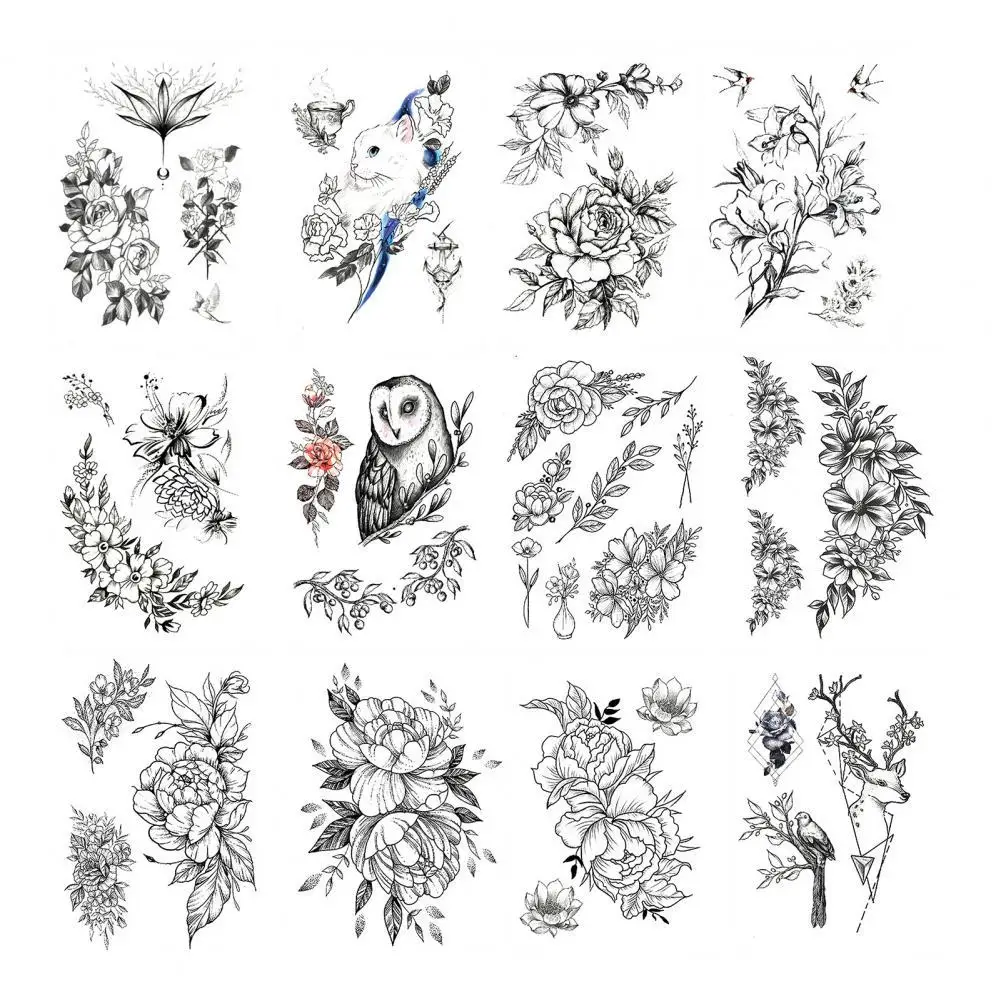 Наклейка с рисунком совы цветок милое искусство крутые вещи праздничное