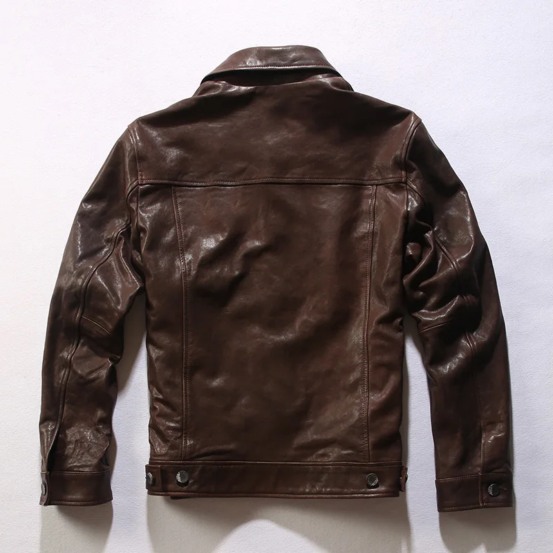 

A9161 Avfly Read Description! Asian Size Men's Good Quality Stylish Genuine Sheep Leather Jacket