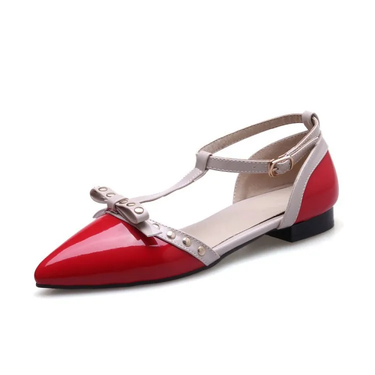

Sandals women's button flat shoes rivet Roman shoes large women's shoes 32-46