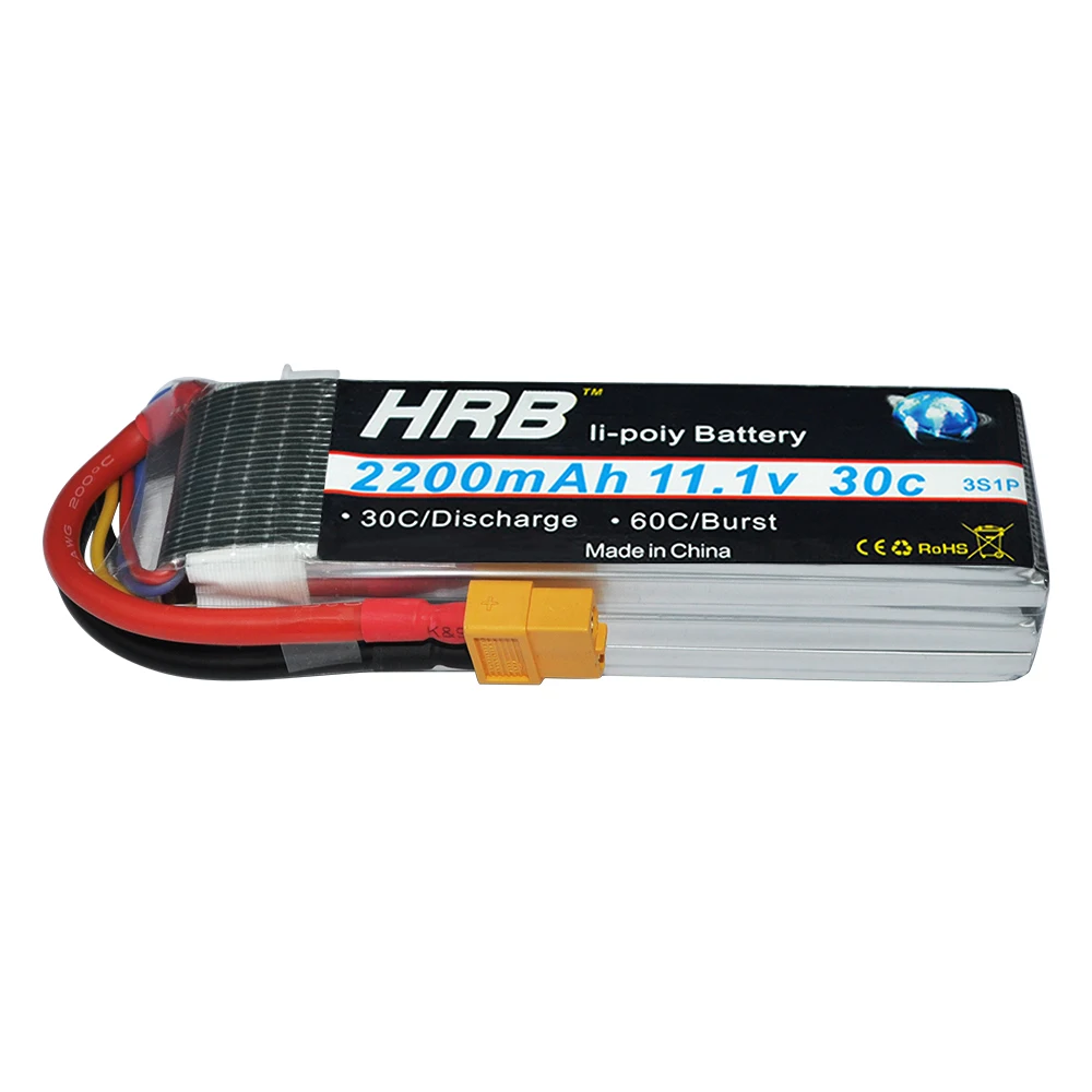 Аккумулятор HRB Lipo 2S 3S 4S 5S 6S 7 4 V 11 1 14 8 18 5 22 2 1500 1800mah 2200 50C 100C для гонок квадролет с