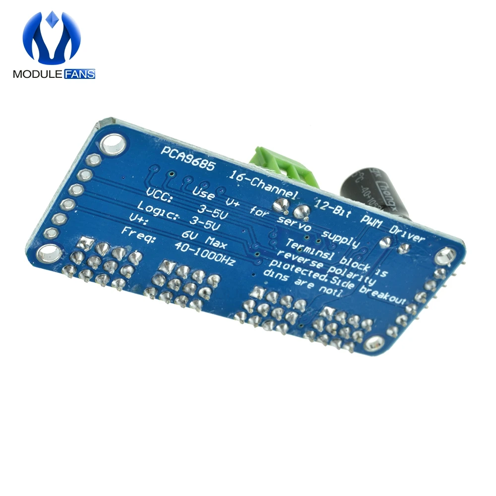 16 канальный 12 битный PWM сервопривод PCA9685 модуль 16CH I2C IIC интерфейсный щит для Arduino