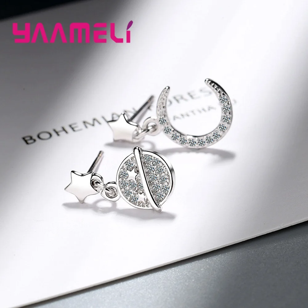 Новая мода высокое качество золото серебро AAA циркон серьги-гвоздики из