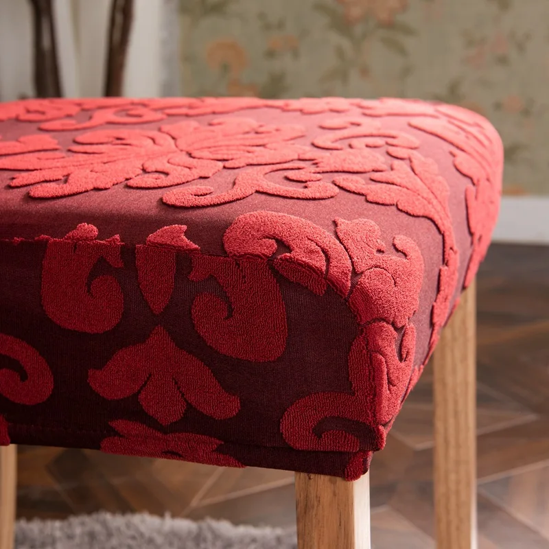 

1/2/4/6 Pieces Jacquard luxury Fabric Cheap Chair Covers Universal Size Stretch Chair Covers Seat Case For Dining Room