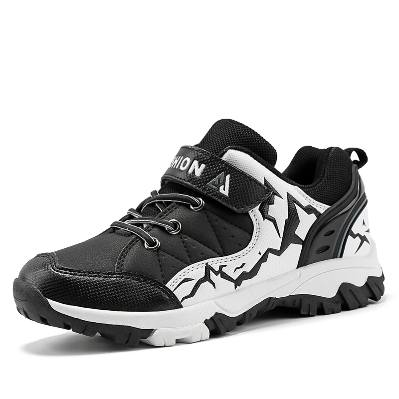 1801 Black 1801 Hiking Children Shoes For Kids Sneakers Winter Boys Casual Shoes Girls Sneakers Boys Snow Shoes Climb Mountains Ice - Цвет: 1801 Black
