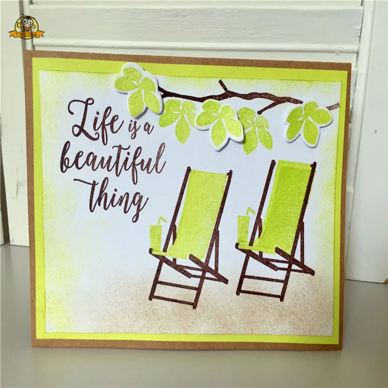 Colorful Seasons Flower Tree Die Clear Stamp and Dies Sets for Scrapbooking DIY Card Making Metal Cutting Dies and Stamps Set