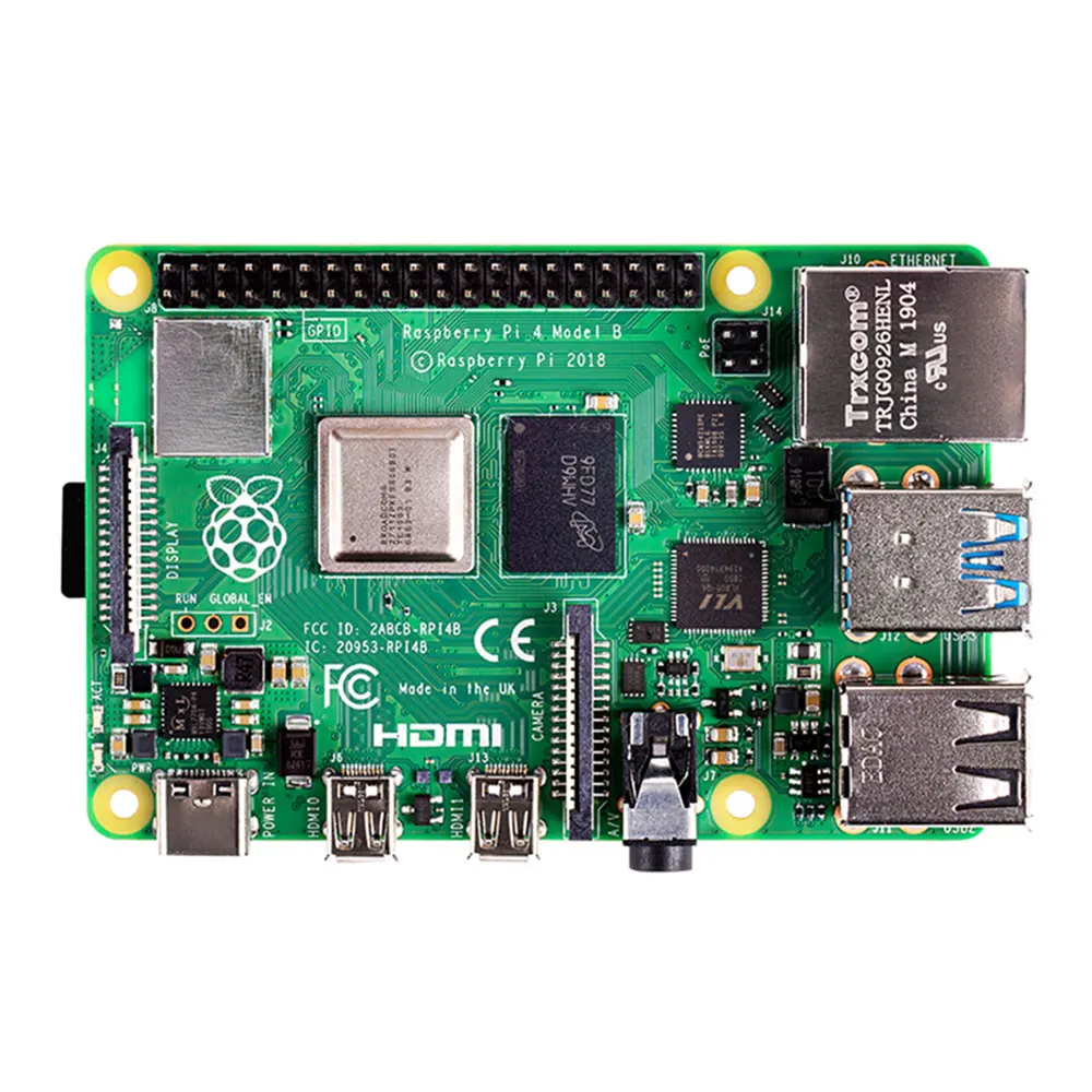 Оригинальный Raspberry Pi 4 Model B комплект из 2 ГБ 8 алюминиевый чехол 3 А переключатель