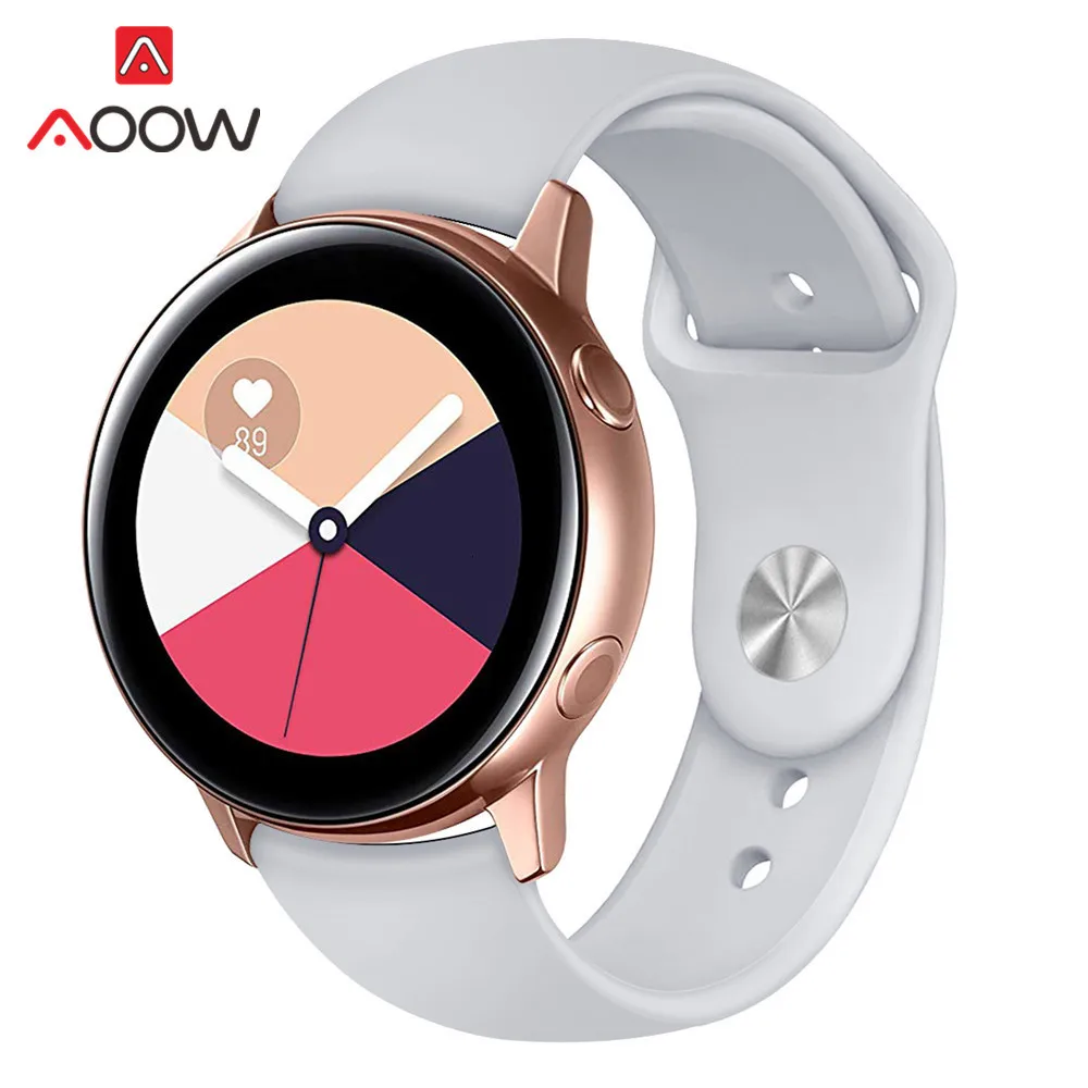 20 мм силиконовый ремешок для часов samsung Galaxy Watch Active 42 мм gear S2 спортивный сменный Браслет ремешок для SM-R500 SM-R810