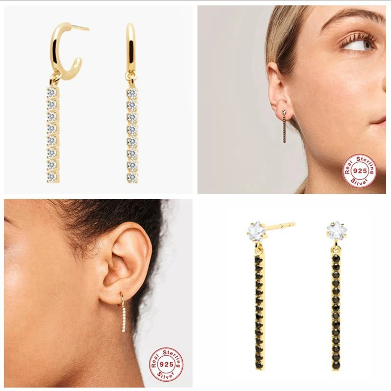 Женские серьги гвоздики из серебра 925 пробы с фианитами|Серьги-гвоздики| |