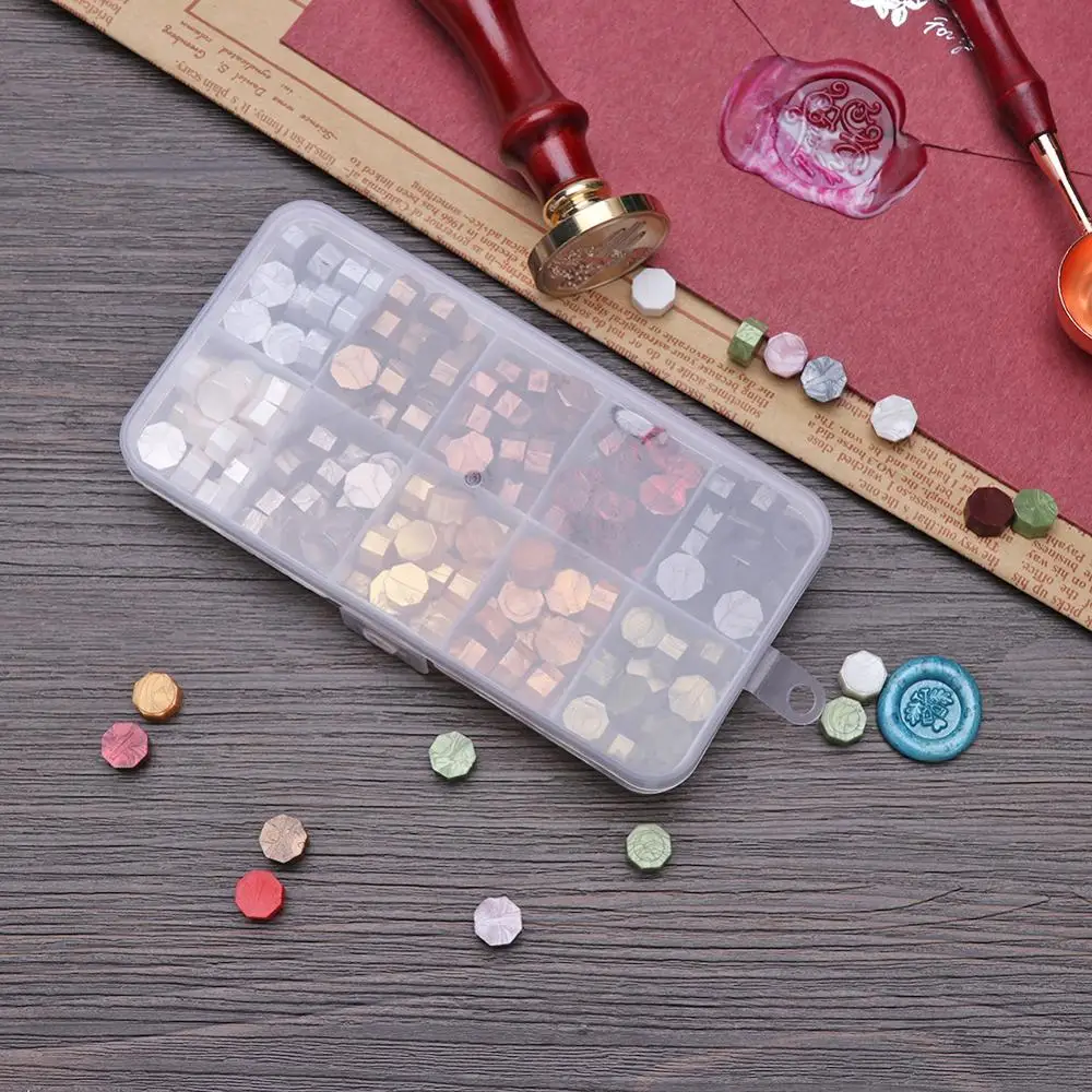 

DIY Stamps Wax Seal Box Kit Detachable Stamp Spoon Set Sealing Beads Envelope Wedding Packaging Gifts Postcard Stamping