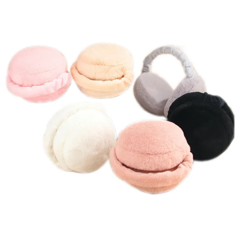 Модные милые наушники для женщин имитация кроличьего меха зимние теплые женские