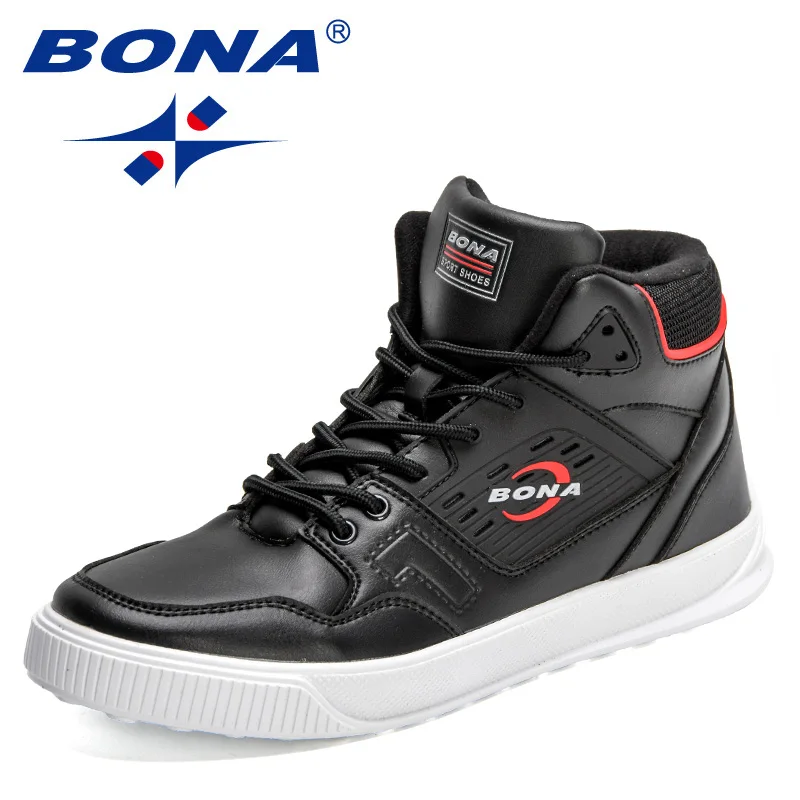 

BONA 2022 New Designers Fashion High Top Sneaker Men Vulcanize Shoes Man Platform Casual Shoes Leisure Footwear Comfy Mansculino