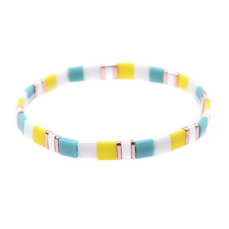 30-Mix Color 28 цветов, богемные браслеты Miyuki для женщин, модные массивные ювелирные изделия в стиле бохо, японские бусины Miyuki Delica Tila, эластичный браслет BC332 - Окраска металла: 30-Mix Color