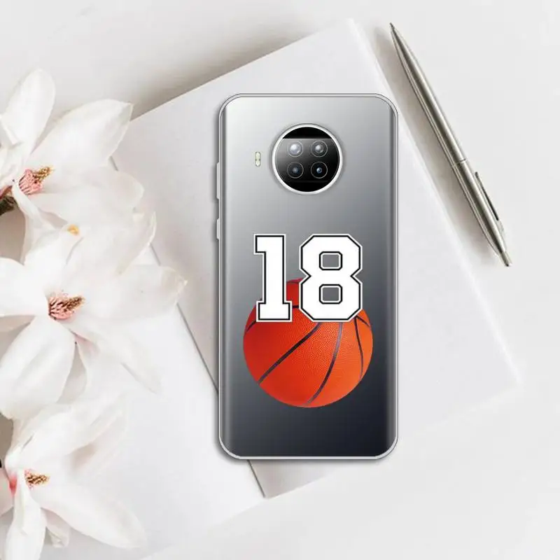 

Simple art basketball lucky numbers Phone Transparent Xiaomi mi note 10 8 9 t HUAWEI p30 40 11 Samsung S 8 9 10 20 pro lite