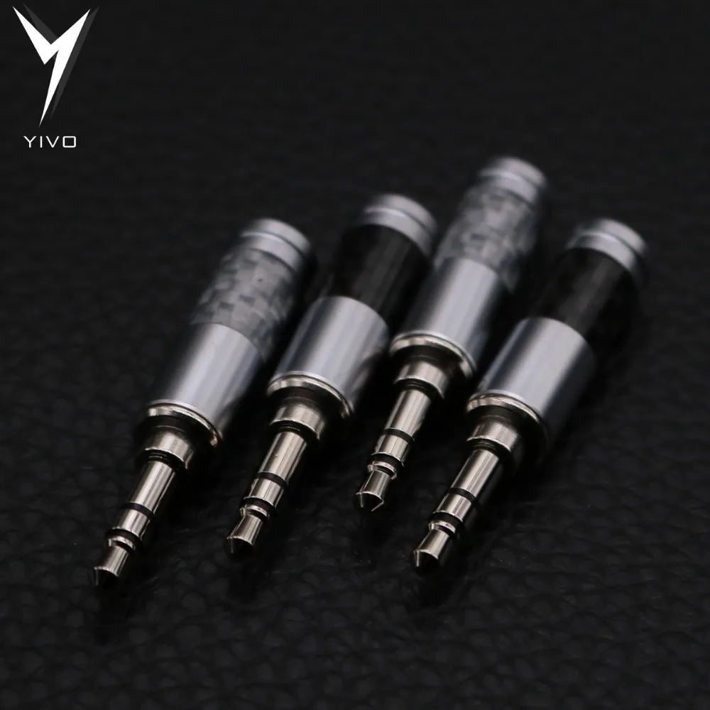 10 шт. HiFi DIY Hi-end белый черный углеродное волокно 3 5 1/8 "наушники мм аудио мини Джек