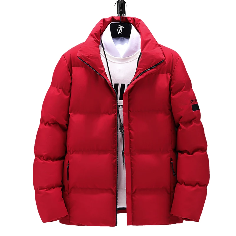 Мужская парка KKSKY, теплая зимняя однотонная ветрозащитная куртка, Мужская Толстая парка, модная ветровка, верхняя одежда, Мужское пальто ове... от AliExpress RU&CIS NEW