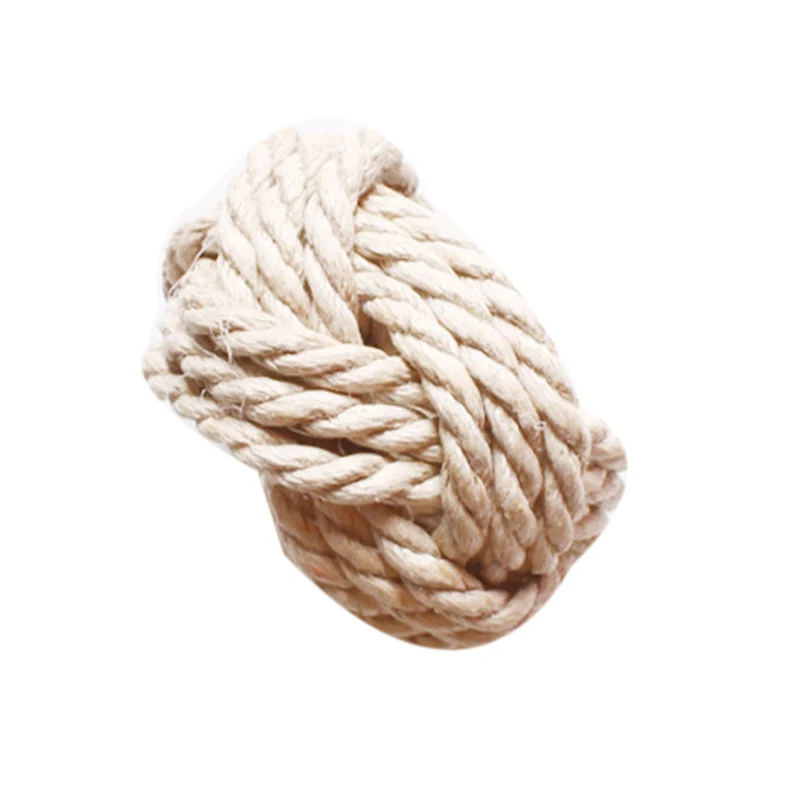 

6Pcs Natural Jute Napkin Loop Cord Woven Napkin Buckle Corded Napkin Buckle Waxed Twine Napkin Loop
