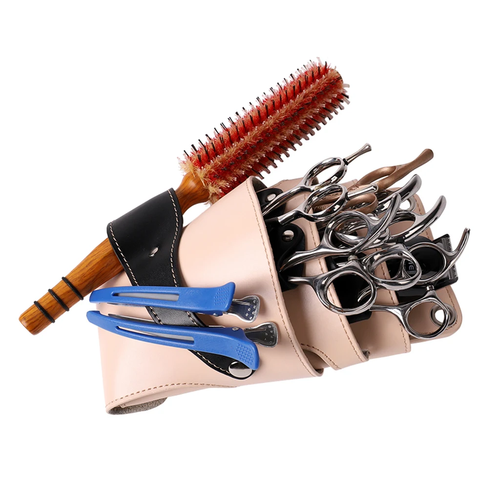 

Portable Hair Scissor Holster Pouch With Waist Shoulder Belt Fo Hairdressers