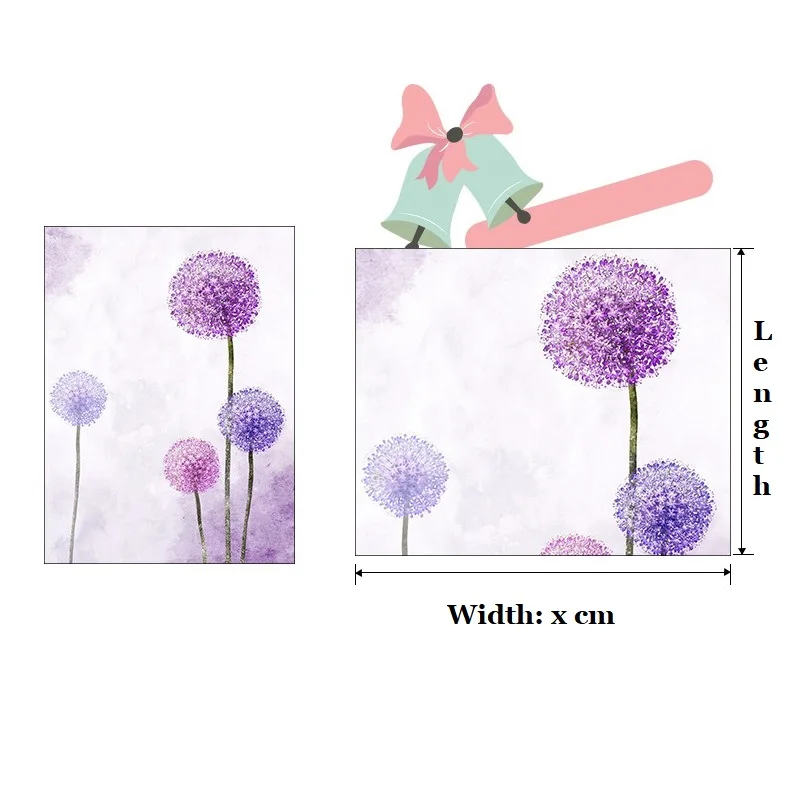 

Custom Size Static Cling Window Film Dandelion Style Decorative Privacy Protection Frosted Glass Sticker For Window Door Cabinet