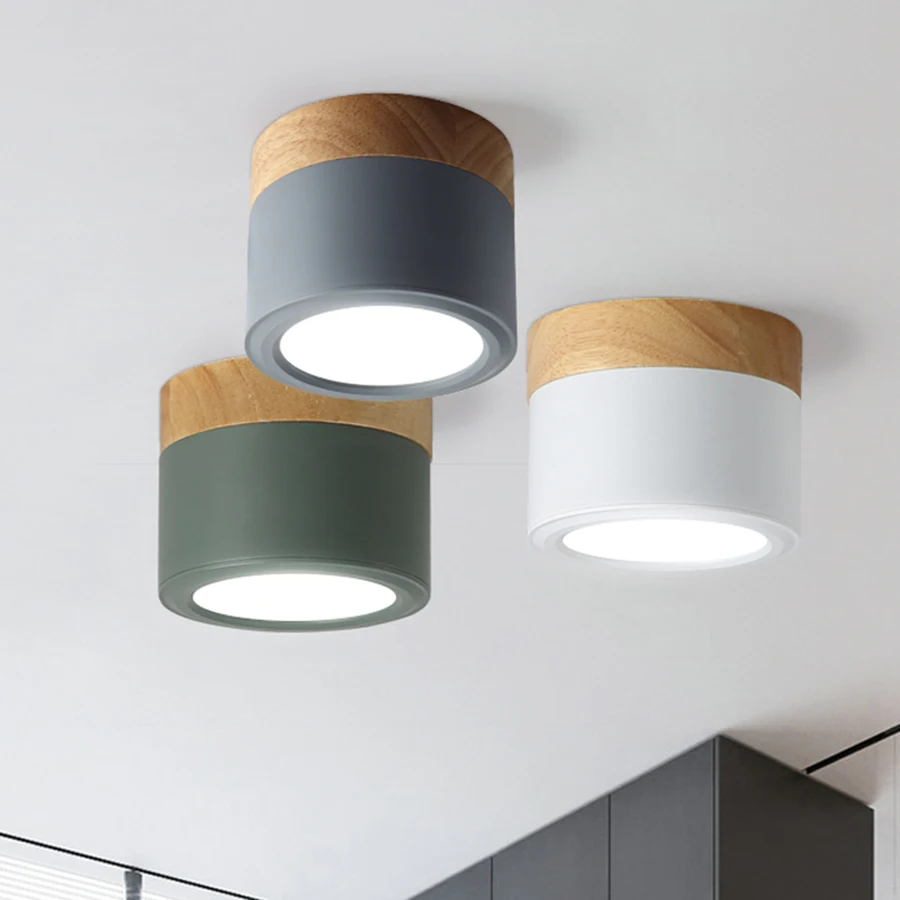 Скандинавский Железный деревянный потолочный светильник Thrisdar СВЕТОДИОДНЫЙ