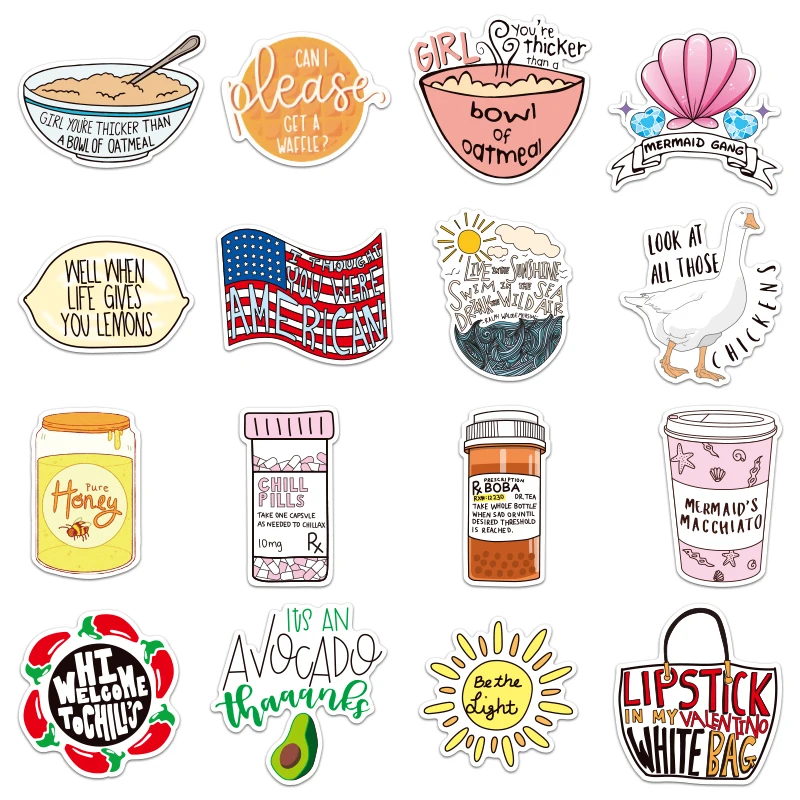 100 шт./компл. наклейки Vine для холодильника мотоцикла телефона скейтборда ноутбука