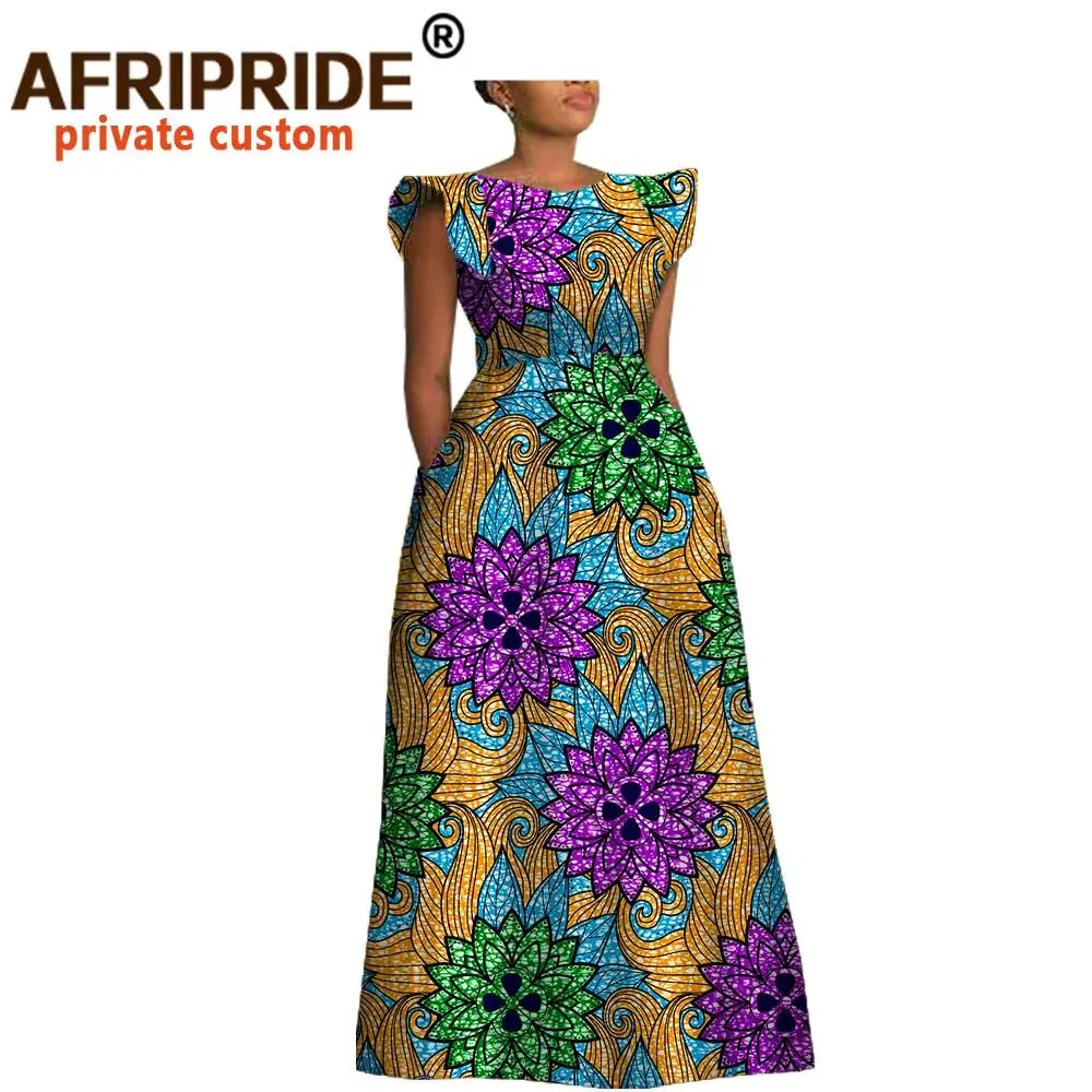 Африканские платья для женщин дашики принт анкары короткий рукав круглый вырез