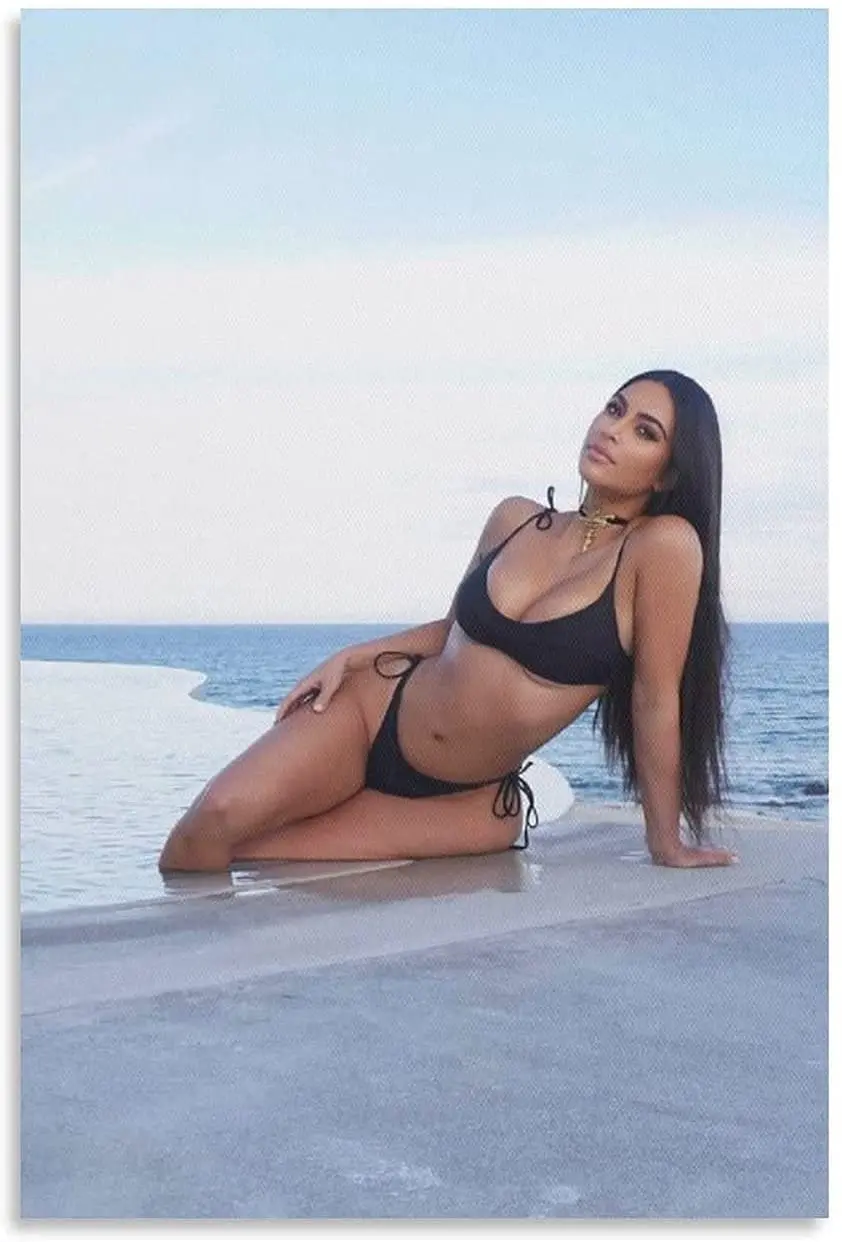 

Kim Kardashian Bikini Sexy Actor Poster Painting On Canvas Wall Art Poster Scroll Picture Print Living Room Walls Decor Posters