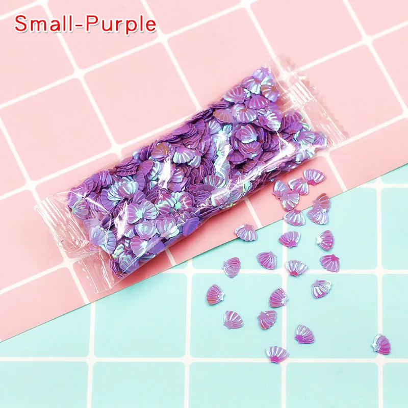 3-Small-Purple 10 г красочные оболочки Блестки прозрачные поставки слаймов Декор наполнитель дополнение игрушки DIY Lizun оболочки блеск Подвески клейкие аксессуары - Цвет: 3-Small-Purple