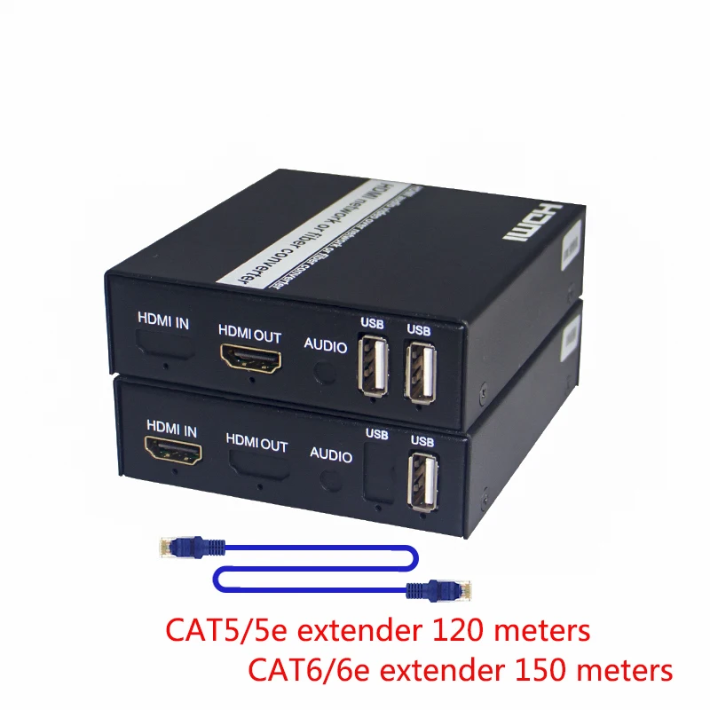 Удлинитель HDMI usb kvm по IP/TCP UTP/STP CAT5e/6 Rj45 Сетевой удлинитель для мыши и клавиатуры
