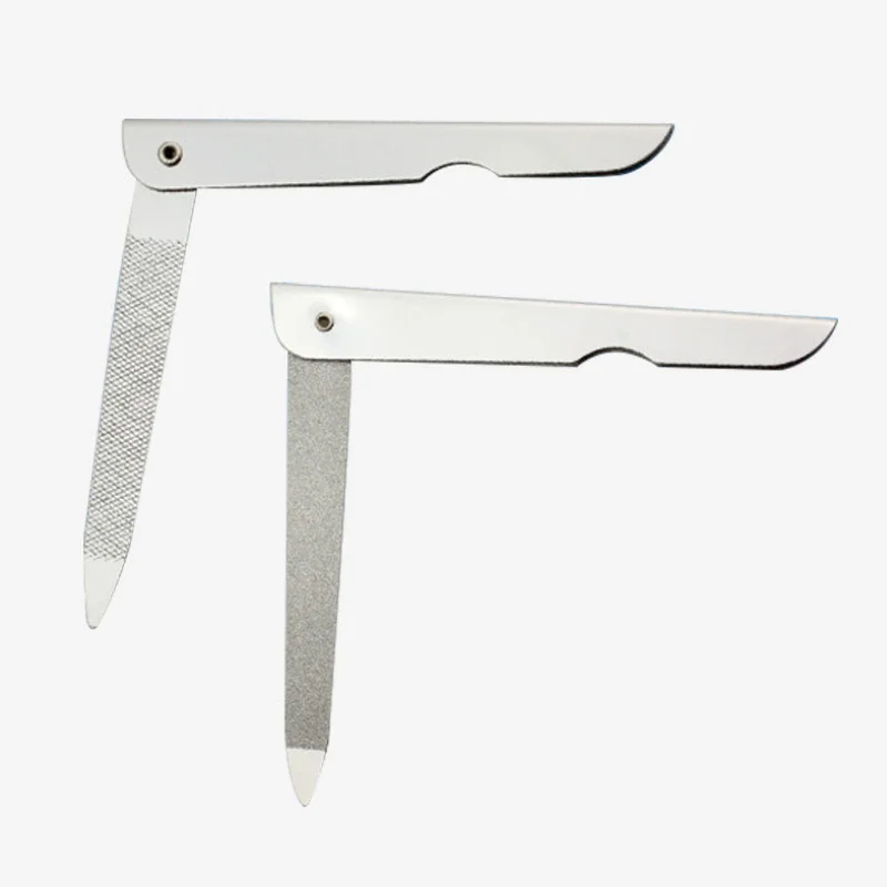 

1 Pc 2 Sides Nail File Metal Fold Grinding Stainless Steel Manicure Buffer Pedicure Nail Art Tool