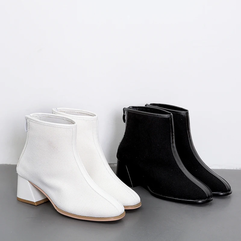 2019 модный великолепный дизайн Для женщин 5 см высокие каблуки носки Фетиш ботинки