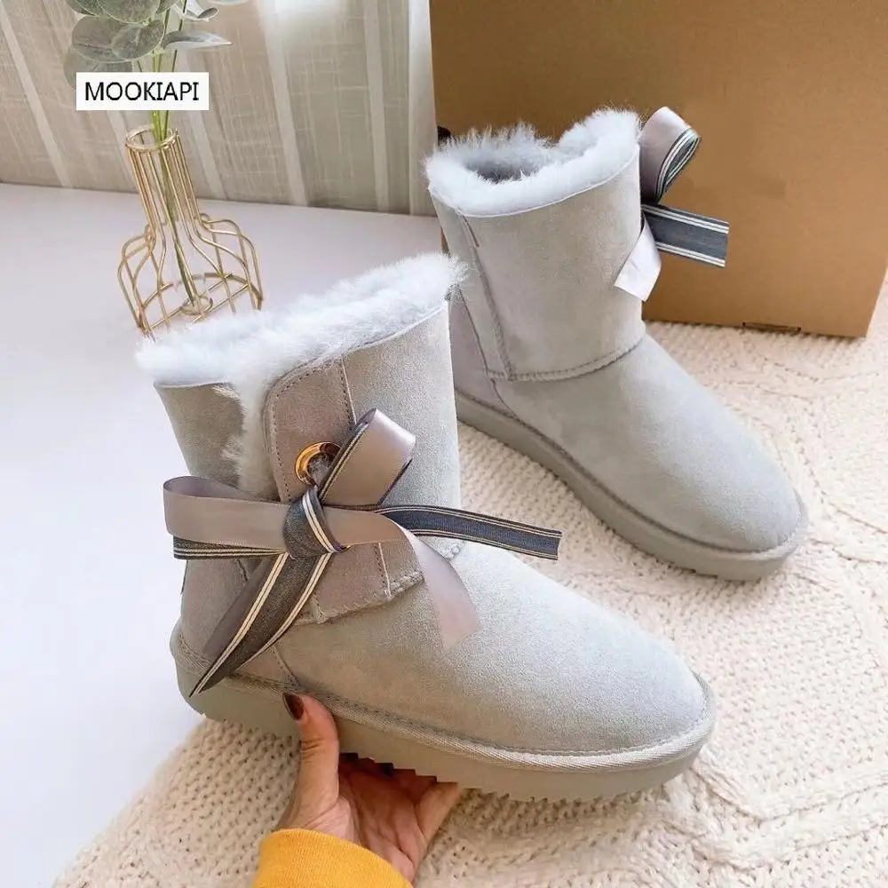 

2019 Australia's warmest women's shoes, real sheepskin, natural wool, the highest quality lace up women's snow boots
