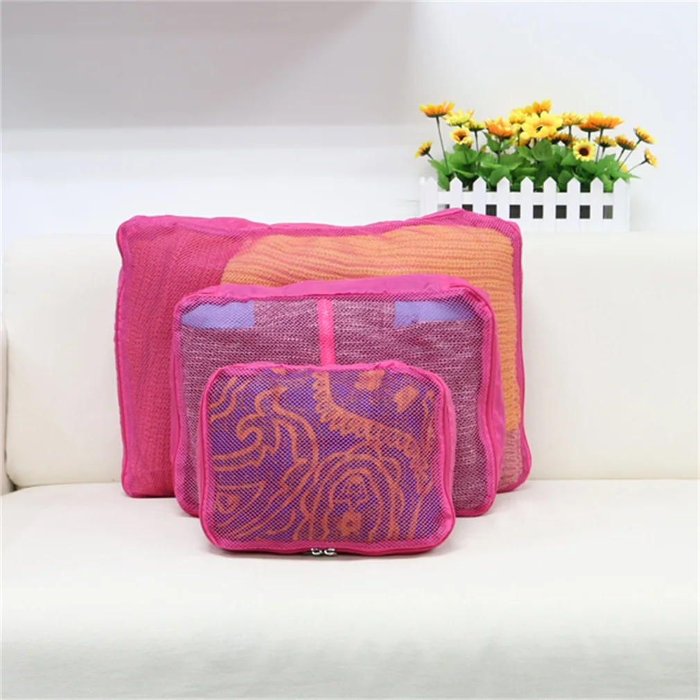 3 шт. тканевые сетчатые сумки для багажа Женский органайзер макияжа необходимый