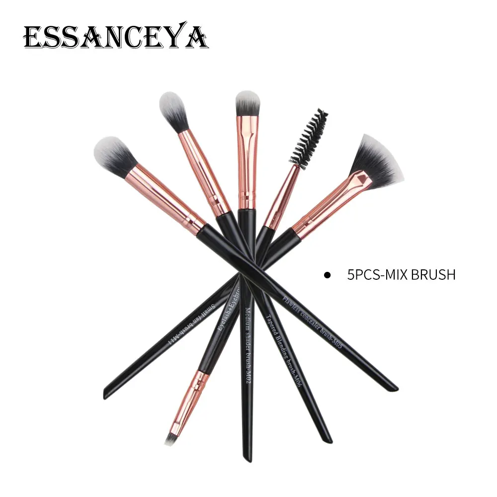 ESSANCEYA 1/3/5Pcs Make Up Brushes Small Fan Brush Tool Concealer Eyelash Eyebrow Eyeshadow Blending Makeup Kit For Beauty | Красота и