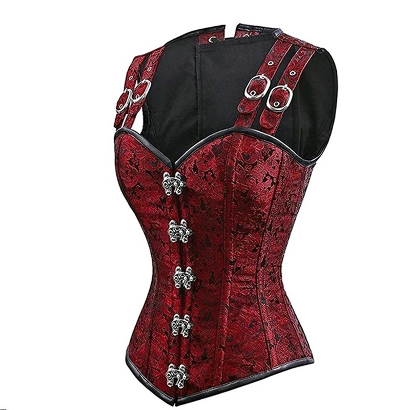 Сексуальный корсет бюстье в стиле стимпанк со шнуровкой на спине для женщин