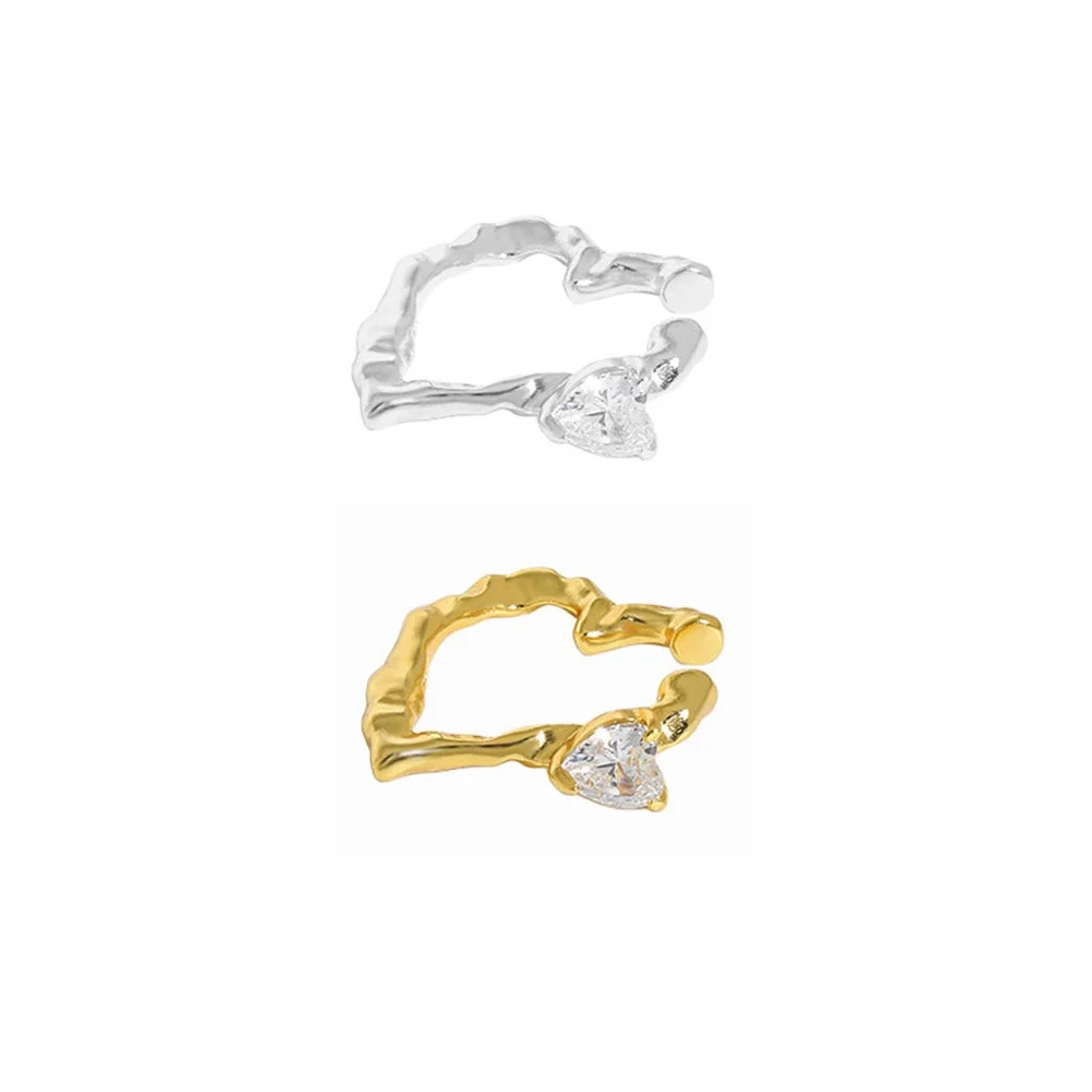 

Gold Zircon Ear Cuff Piercing Clips Earcuff Earring Women Piercing Pendiente Jewelry Gift sterling silver earrings