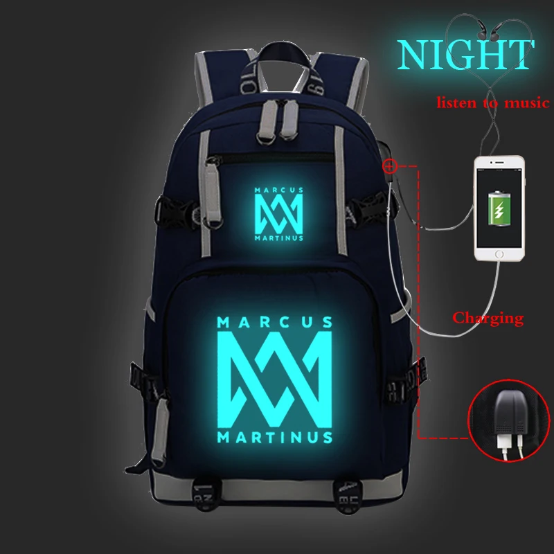 Повседневная школьная сумка с принтом Маркуса и мартинуса для мужчин женщин