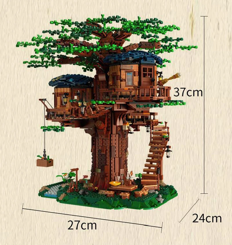 

3117 PCS Tree House The Biggest Building Blocks Ideas Bricks DIY Toys Birthday Christmas Gift 6007 Compatible 21318 IN STOCK