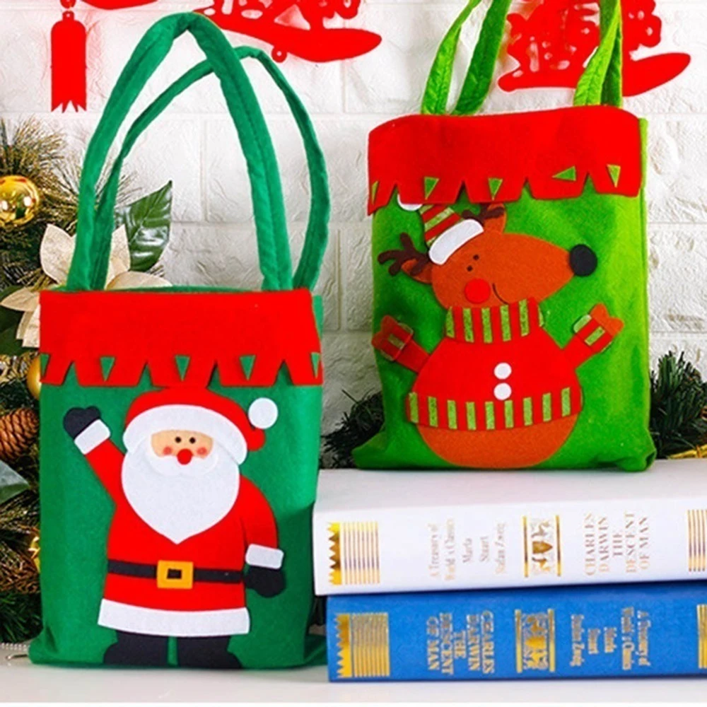 4 стиля Рождественская Сумочка Санта Клаус Снеговик елка мешок для конфет