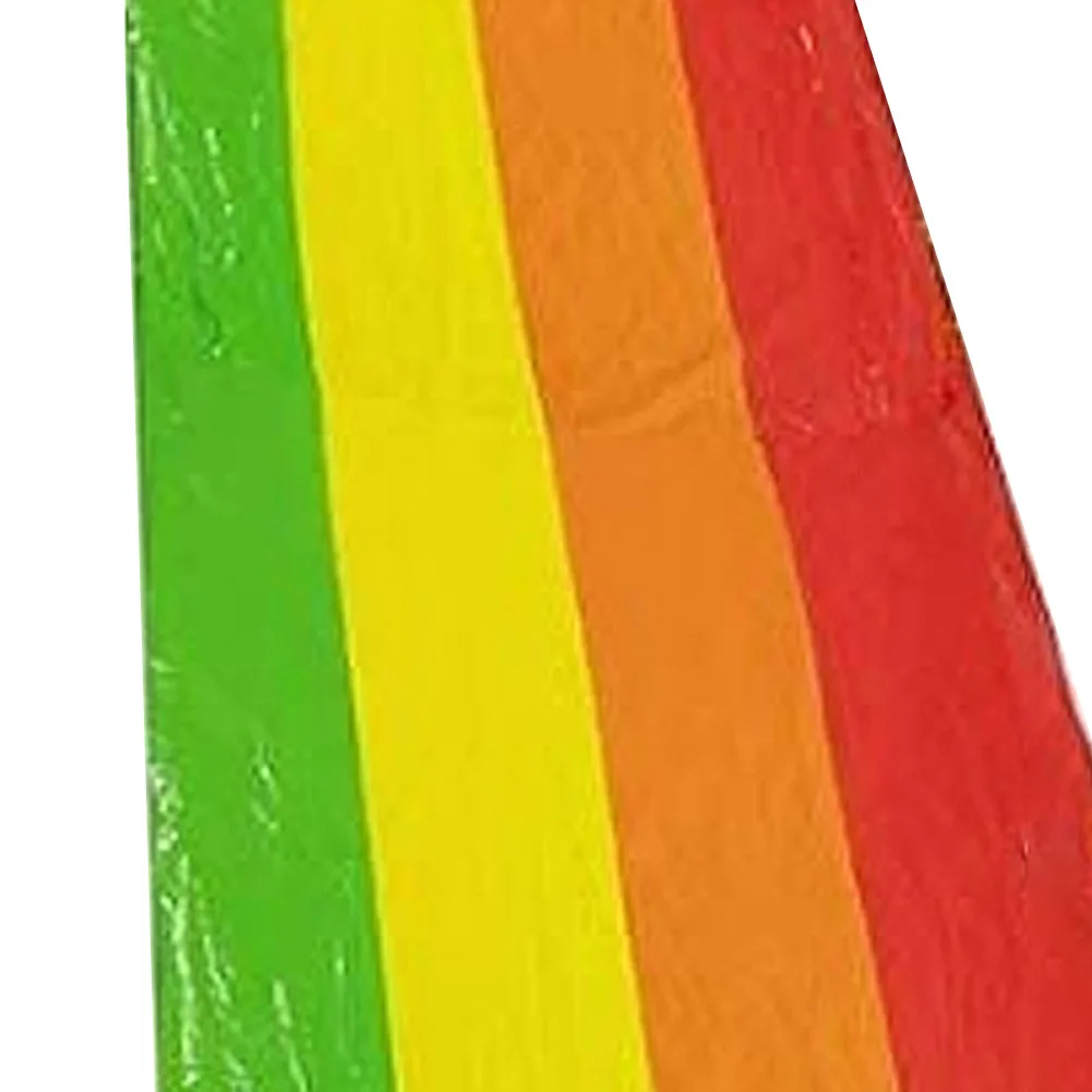 

15.7ft Rainbow Water Slippery Slide Colorful Water Slide PVC Pool Games Water Toys with Sprinkler Crash Pad For Summer Garden