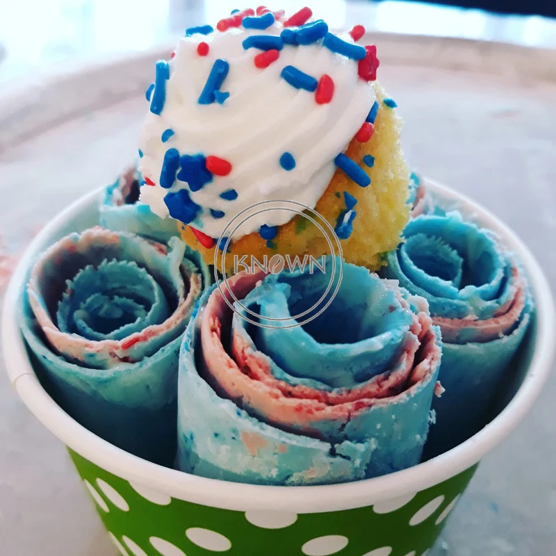 Коммерческая машина для приготовления жареного мороженого в тайском стиле