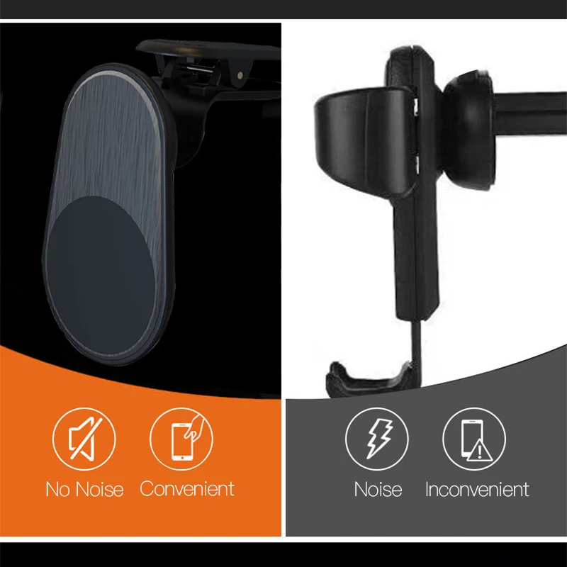 Металлический магнитный автомобильный держатель для телефона мини-держатель с